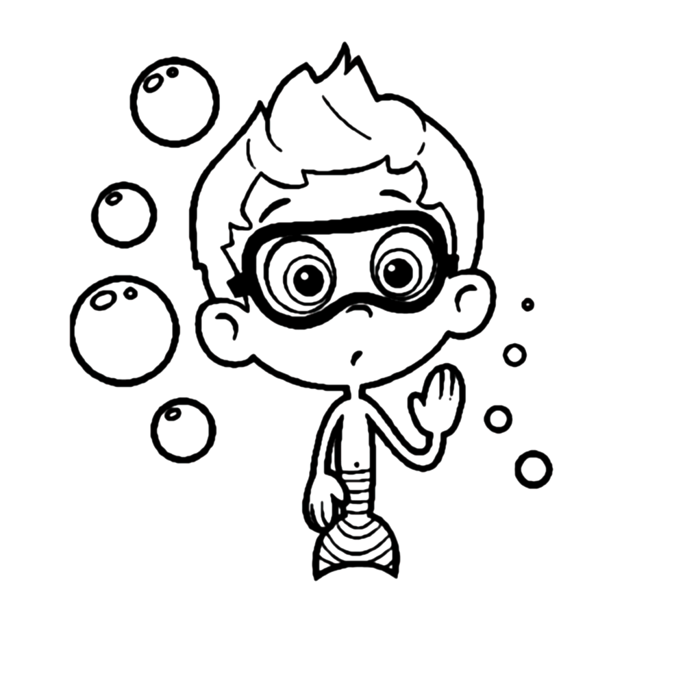 Plansa de colorat cu Bubble Guppies 44 44